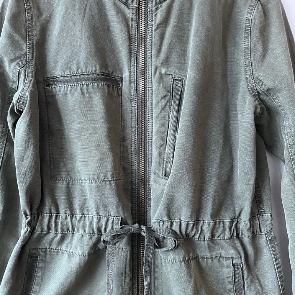 Melrose And Market Casual Green Cotton Utility Women’s Jacket Size S